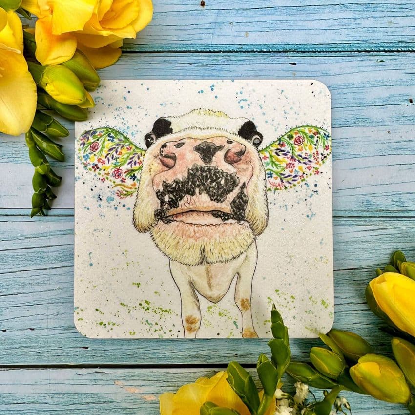 MAISIE MOO THE COW LUXURY CORK COASTER