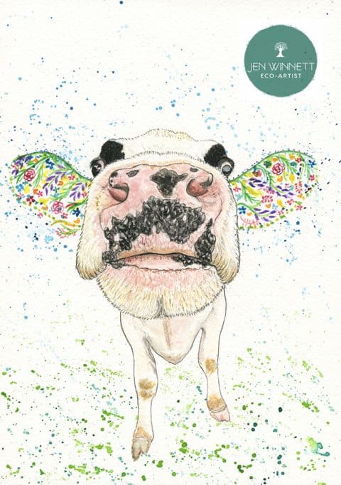 MAISIE MOO THE COW SIGNED PRINT
