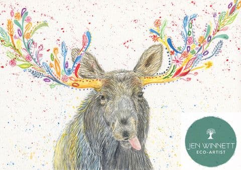 MERLIN THE MOOSE - SIGNED PRINT