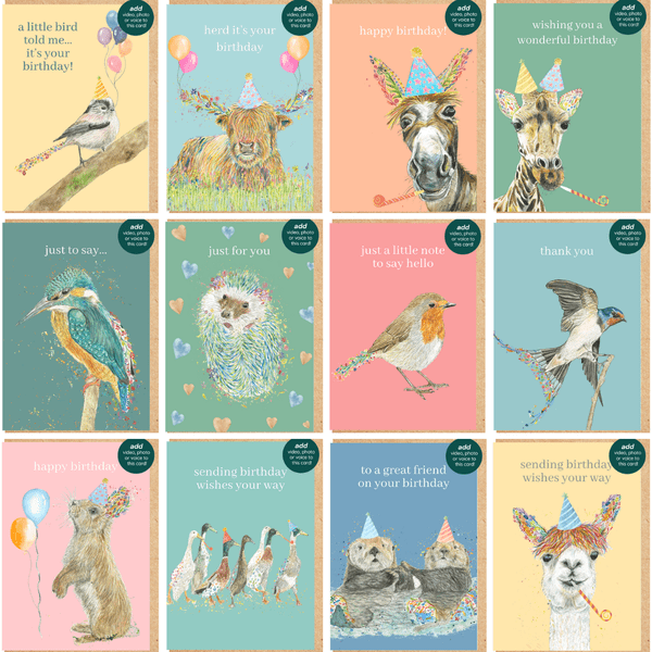Mini Memories Starter Bundle 24 cards - Add video, photo or voice to these cards