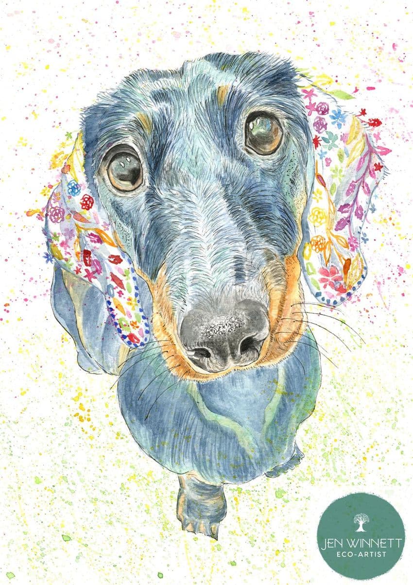 MOOSE THE DACHSHUND - SIGNED PRINT