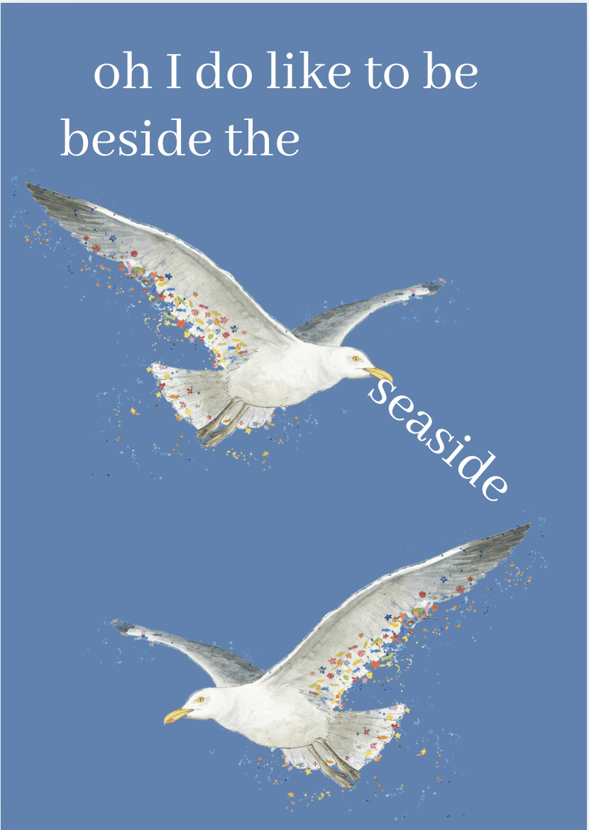 OH I DO LIKE TO BE BESIDE THE SEASIDE PRINT