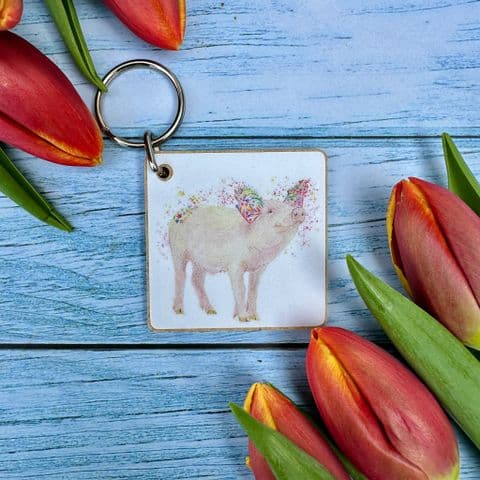 PABLO THE PIG ECO KEYRING