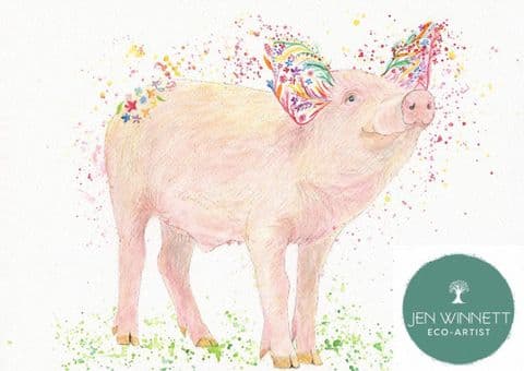 PABLO THE PIG - SIGNED PRINT