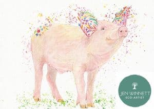 PABLO THE PIG - SIGNED PRINT