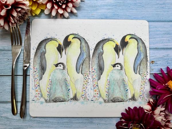 PENGUINS LUXURY CORK PLACEMAT