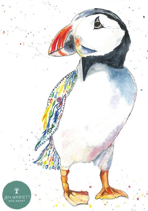 PERCY THE PUFFIN - SIGNED PRINT