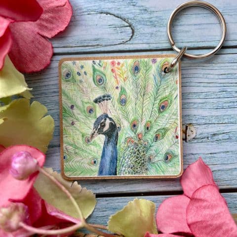 PICASSO THE PEACOCK ECO KEYRING