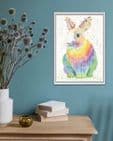 RAZA THE RAINBOW RABBIT  - SIGNED PRINT