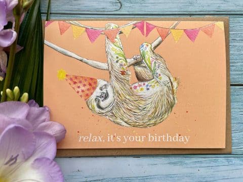 RELAX IT IT'S YOUR BIRTHDAY ECO-CARD
