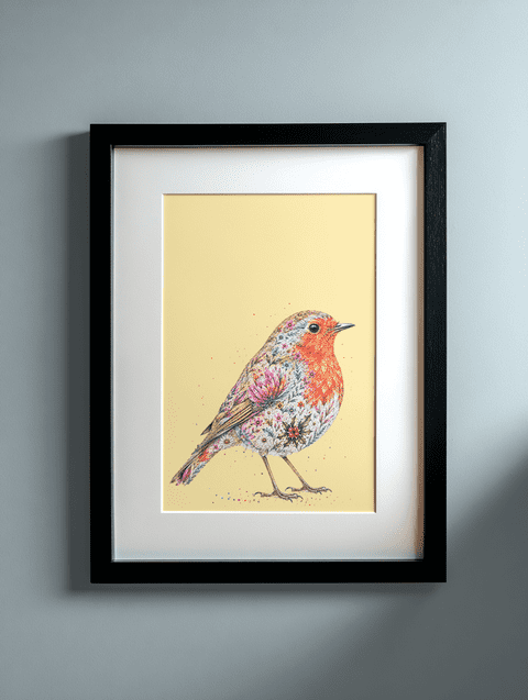ROBIN WILD BLOOM A4 PRINT