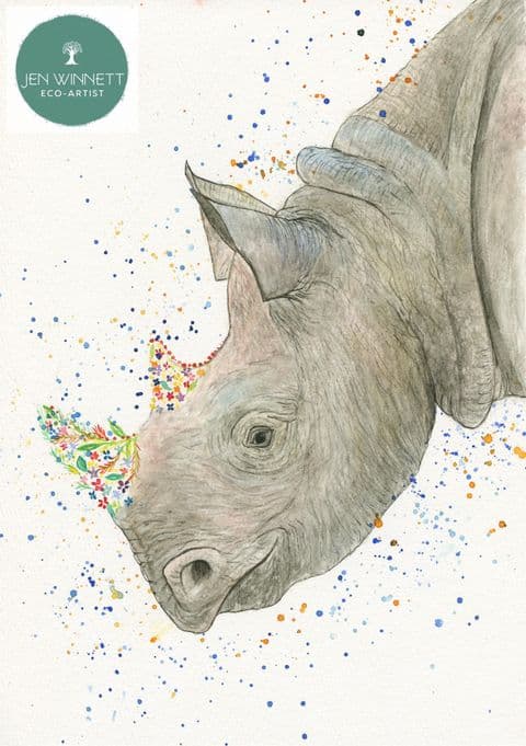ROGER THE RHINO SIGNED PRINT