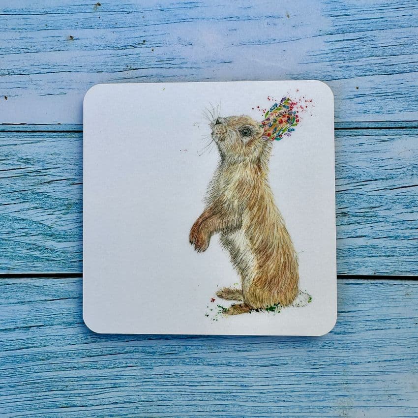 Rosetta Rabbit ROSETTA THE RABBIT LUXURY CORK COASTER