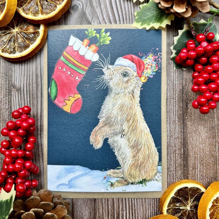 SILENT NIGHT BUNNY ECO CARD