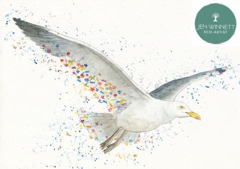 SIMON THE SEAGULL - SIGNED PRINT