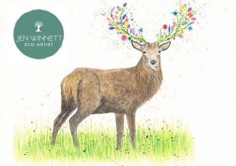 SOLOMON THE STAG SIGNED PRINT