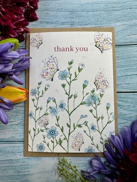THANK YOU FORGET ME NOT ECO-CARD
