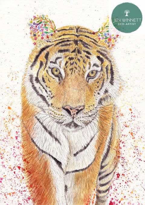 TOPAZ THE TIGER - SIGNED PRINT