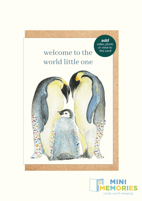 Welcome to the world little one QR Card - Add video, photo or voice to this card