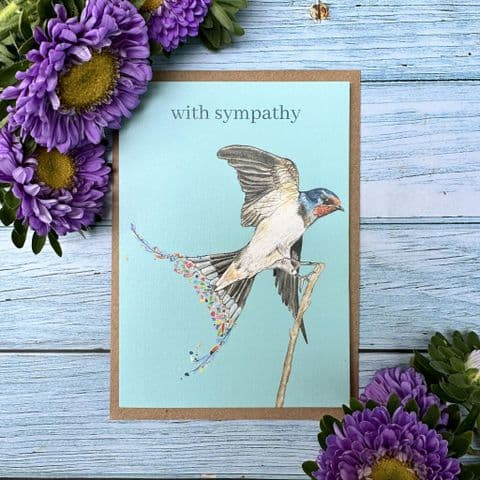 WITH SYMPATHY SWALLOW ECO-CARD
