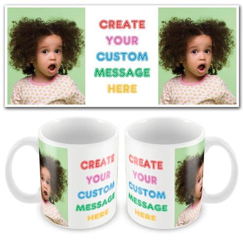 Double Photo & Text Mug