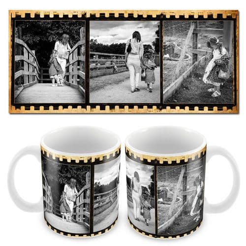 Vintage Film Stip X3 Photo Mug