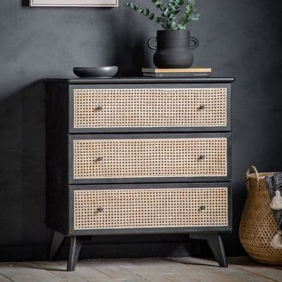 Antoine Contemporary Black Chest of Drawers