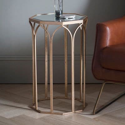 Bishop Contemporary Glass Side Table