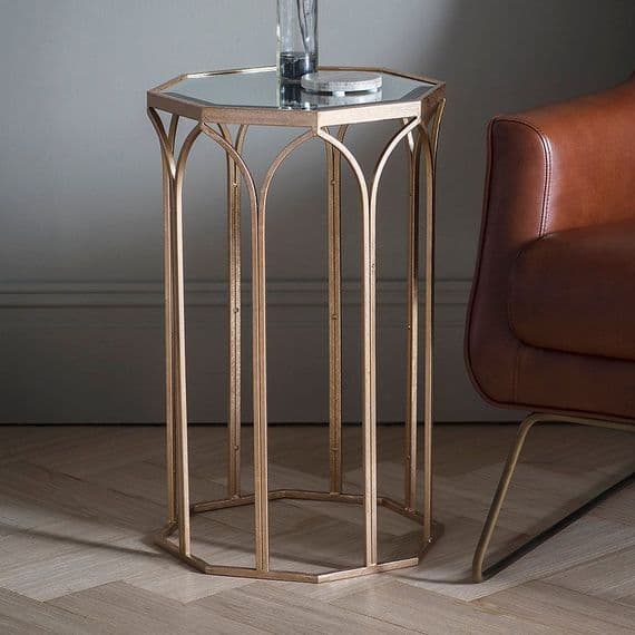 Bishop Contemporary Glass Side Table - Prestige French Furniture