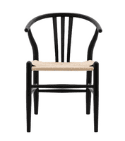 Black Wishbone Back Chair (PACK OF 2) - Prestige French Furniture