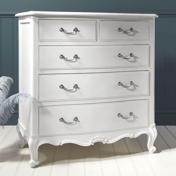 Chateau French Painted 5 Drawer Chest - Prestige French Furniture
