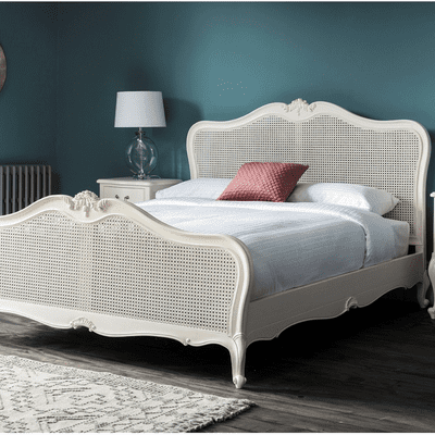 Chateau French Painted Rattan Bed