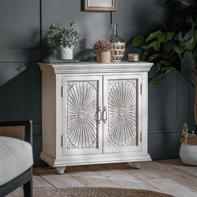 Coleridge Carved Small Shabby Chic Sideboard