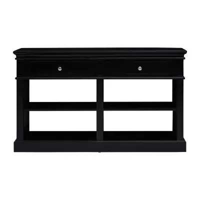 Colonial Black Painted Console Table