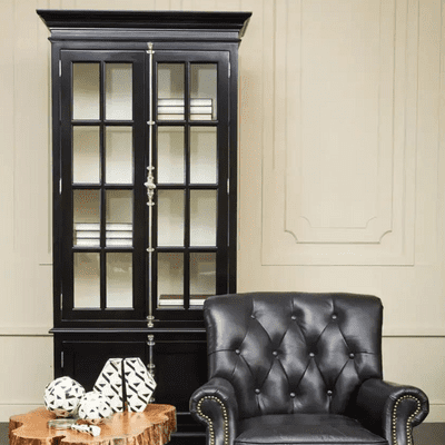 Colonial Black Painted Glazed Display