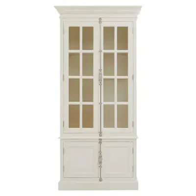 Colonial White Painted Glazed Display