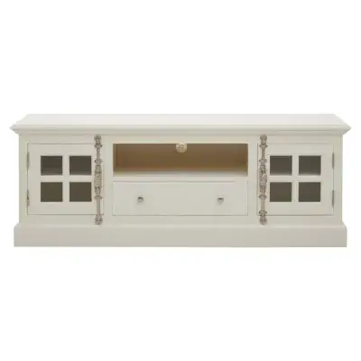 Colonial White Painted Media Unit