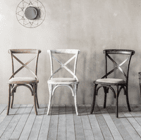 Café Chair With Linen Seat (PACK OF 2) - Prestige French Furniture