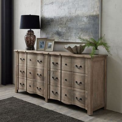 Dominique French Wide 6 Drawer Chest