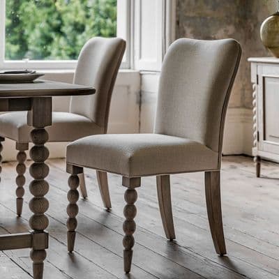 Dorset Contemporary Linen Upholstered Dining Chair (pair)