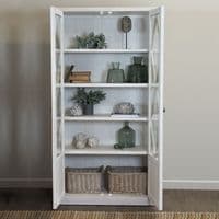 Farmhouse Panelled Tall Display Cabinet - Prestige French Furniture