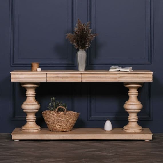 French Shabby Chic Large Console Table - Prestige French Furniture