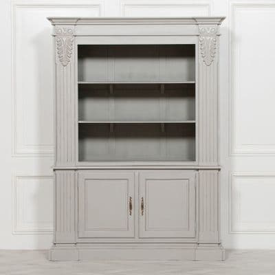 Grey French Style Open Bookcase