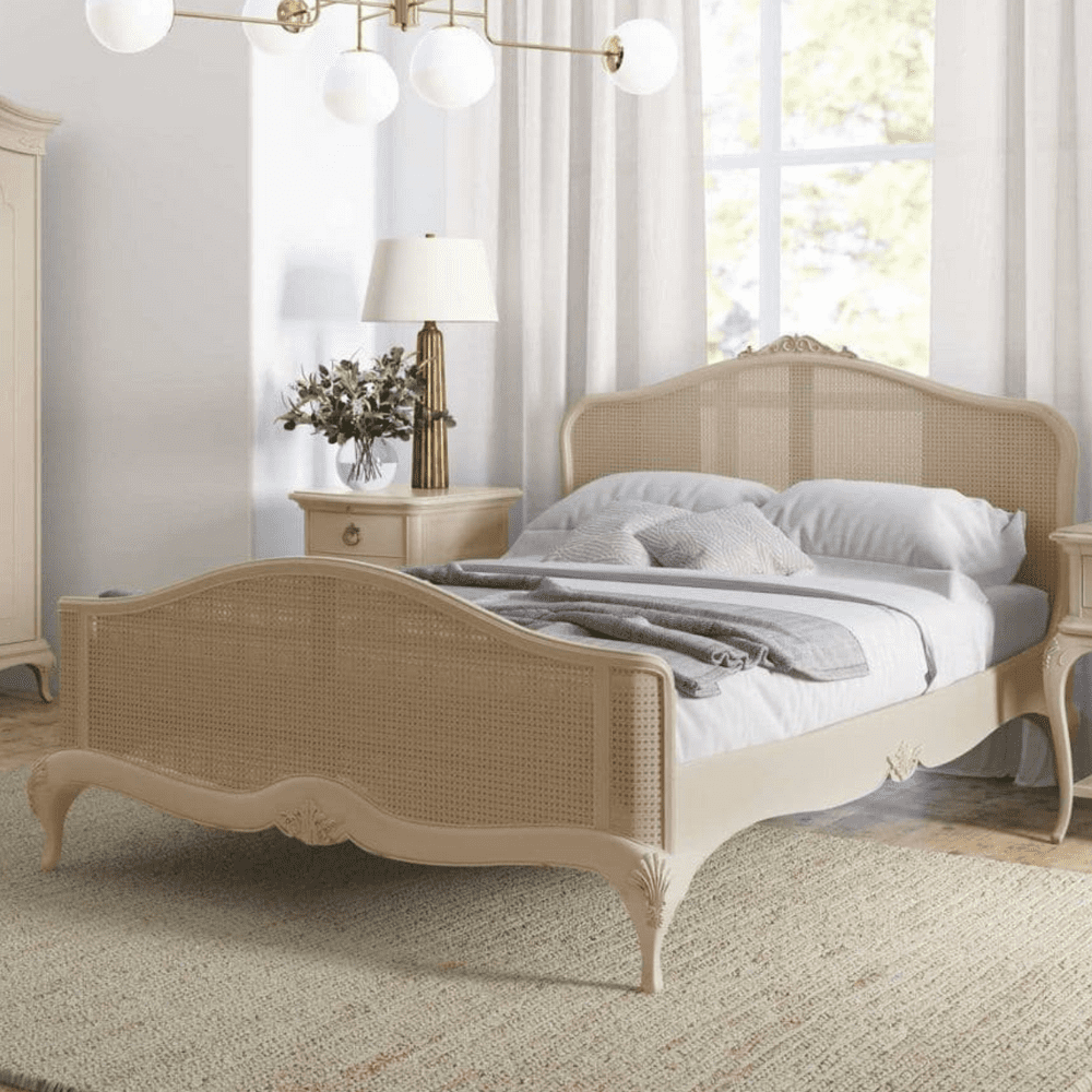 Rattan style bed deals