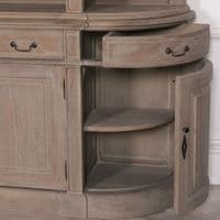 Large Wooden Double Bookcase With Ladder - Prestige French Furniture