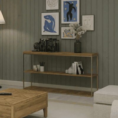 Lille Contemporary Console Table with Shelf