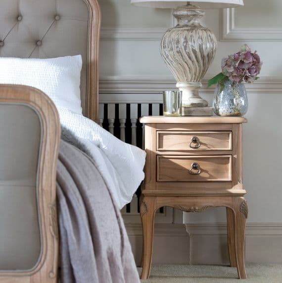 Limoges French Natural Bedside Table - Prestige French Furniture