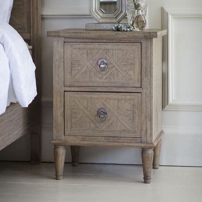 Lovell Contemporary 2 Drawer Bedside Table