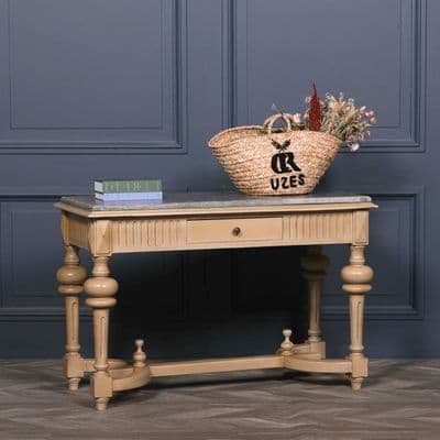 Marble Top French Louis Console Table
