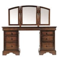 Normandie French Sleigh Dressing Table with Mirror - Prestige French Furniture